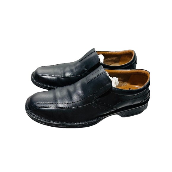 Clarks Escalade SZ 9.5 Cushion Ortholite Black Leather SlipOn Loafer Shoes Men main image 11